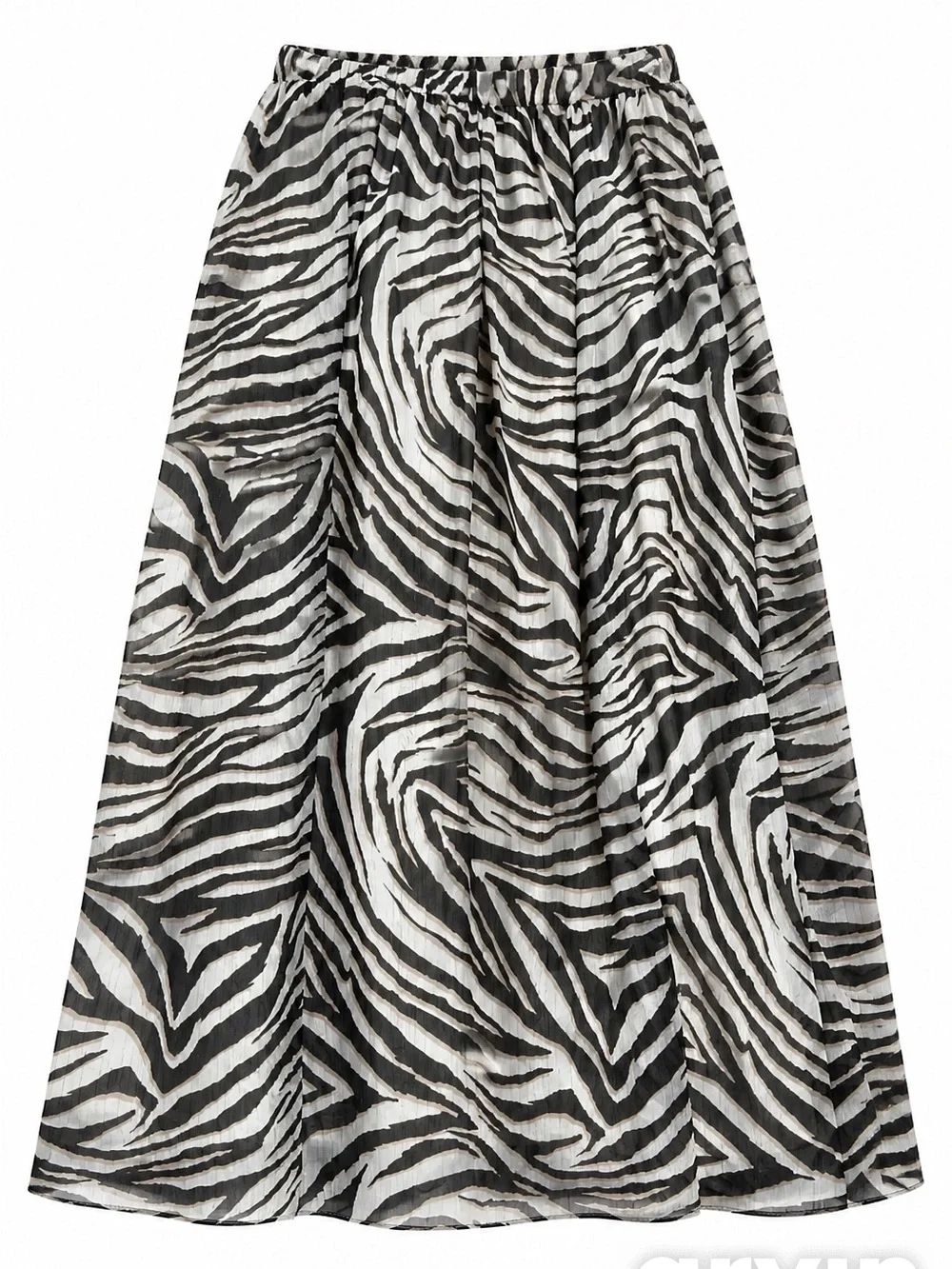 Express Zebra-Print Maxi Skirt - Black & White